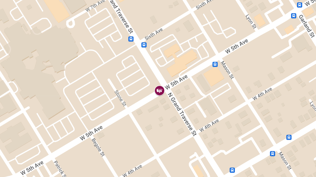 Crash with Injuries at W Fifth Ave & N Grand Traverse St