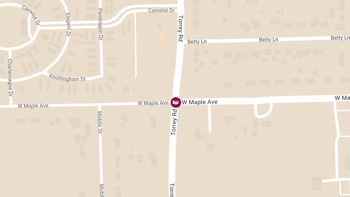 Crash with Injuries at W Maple Ave & Torrey Rd