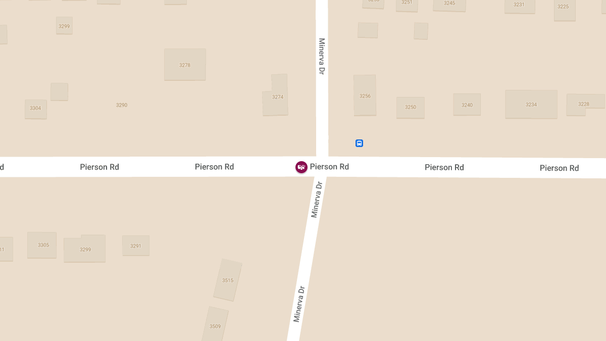 Crash with Injuries at W Pierson Rd & Minerva Dr