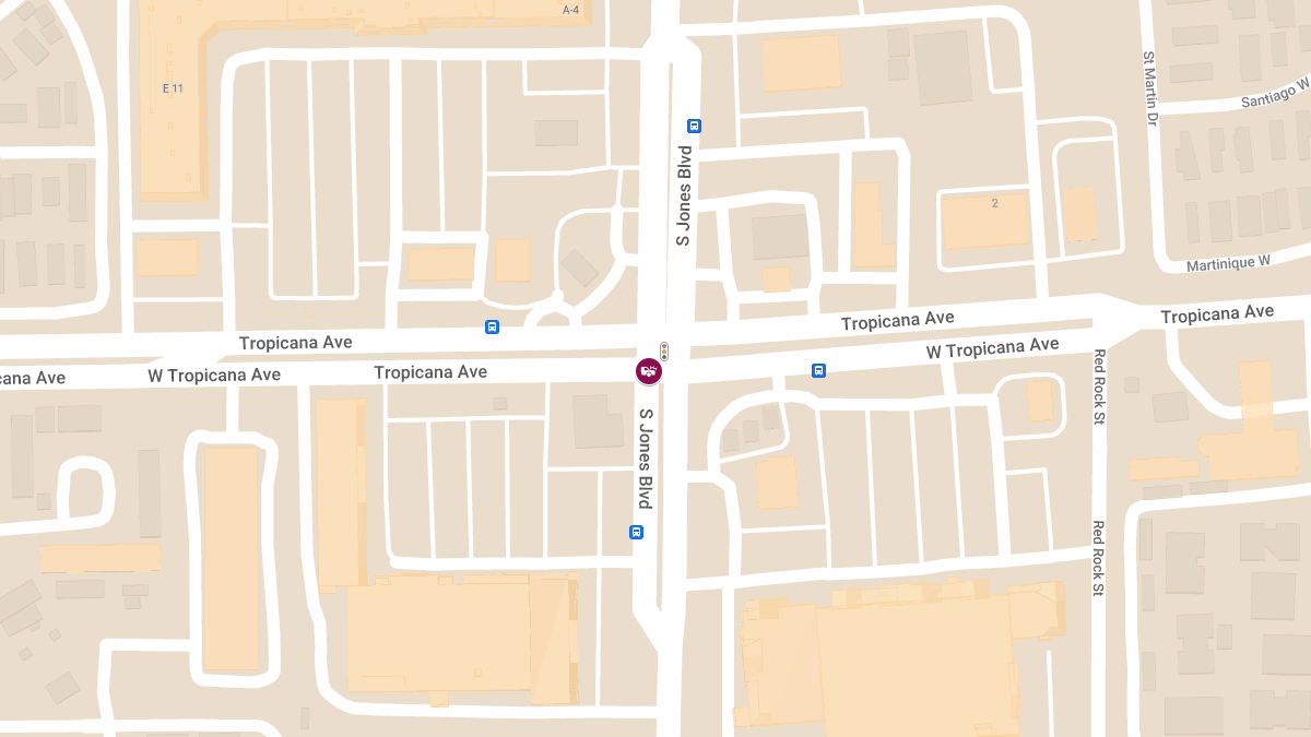 Crash with Injuries at W Tropicana Ave & S Jones Blvd