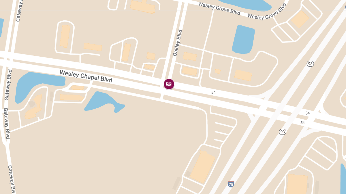 Crash with Injuries at Wesley Chapel Blvd & Oakley Blvd
