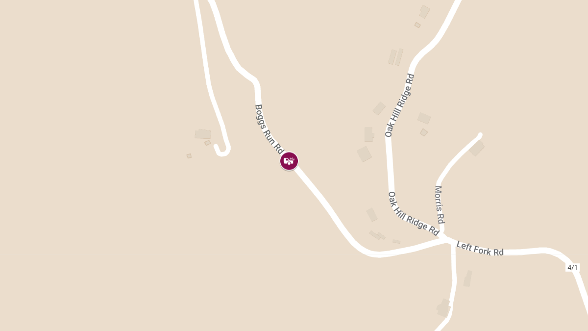 Crash with Injuries on 311 Boggs Run Rd
