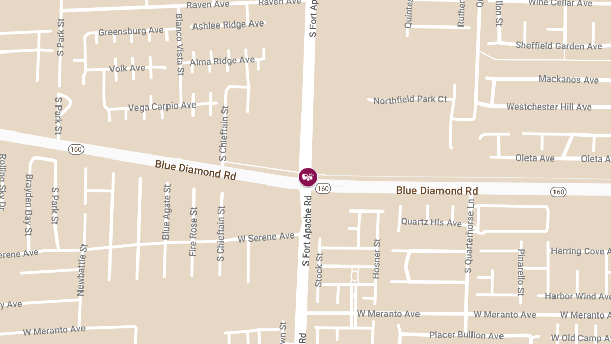 Crash with Injuries on Blue Diamond Rd at Fort Apache Rd