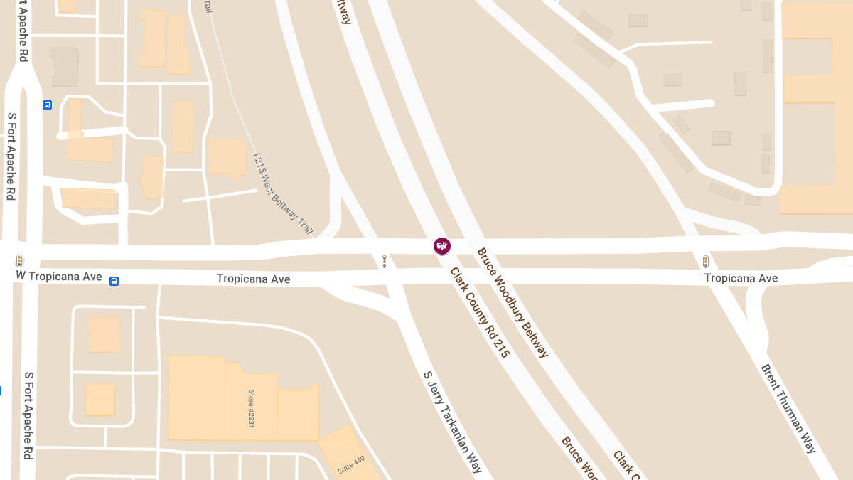 Crash with Injuries on CC-215 S & W Tropicana Ave
