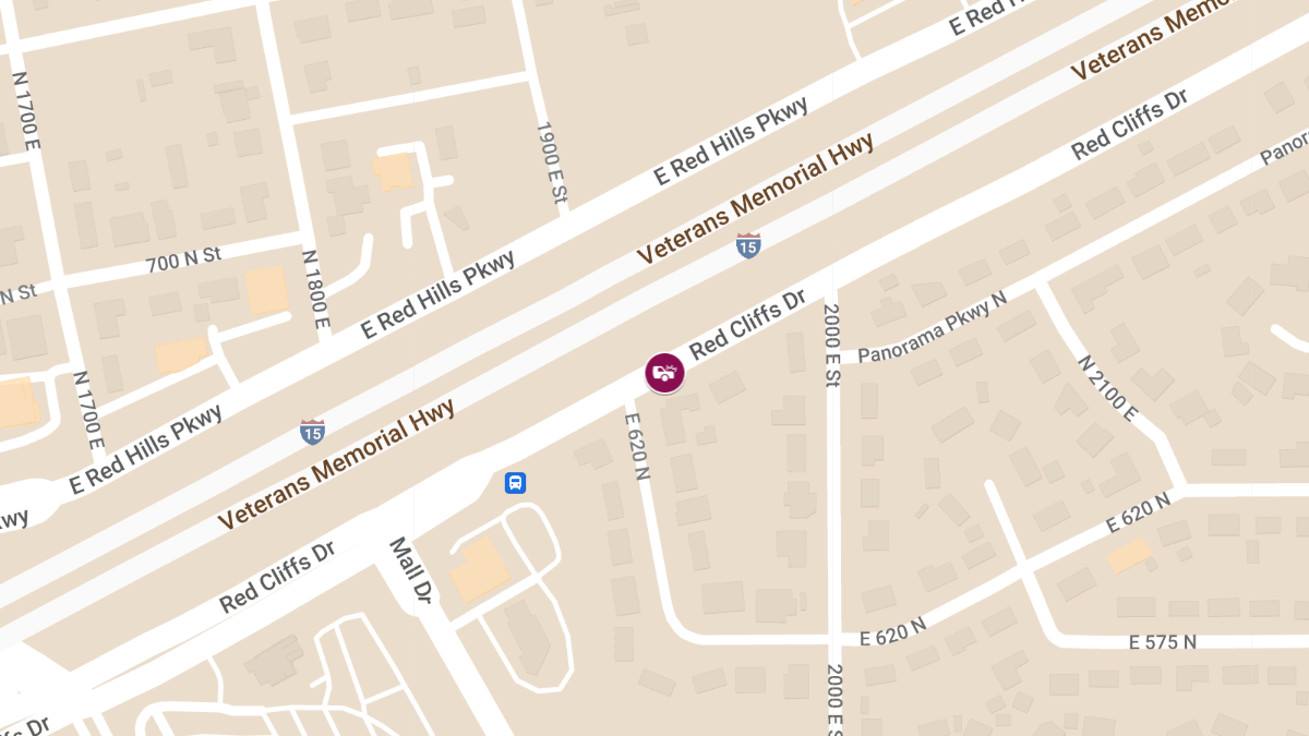 Crash with Injuries on E Red Cliffs Dr in Front of the DI