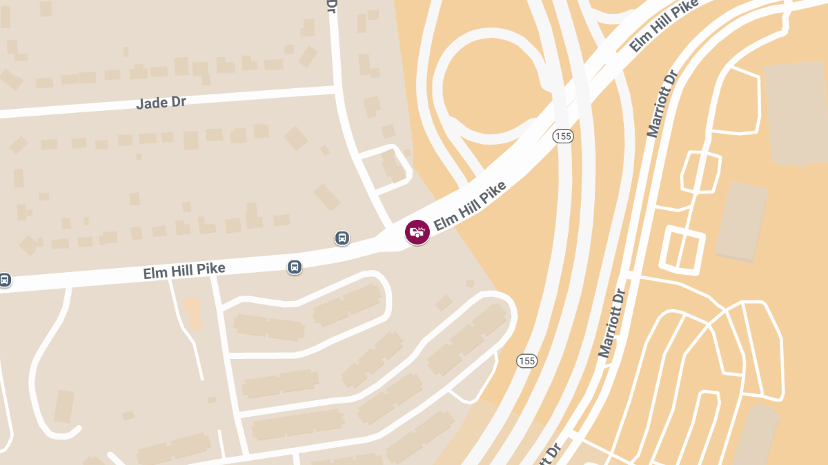 Crash with Injuries on Elm Hill Pike 