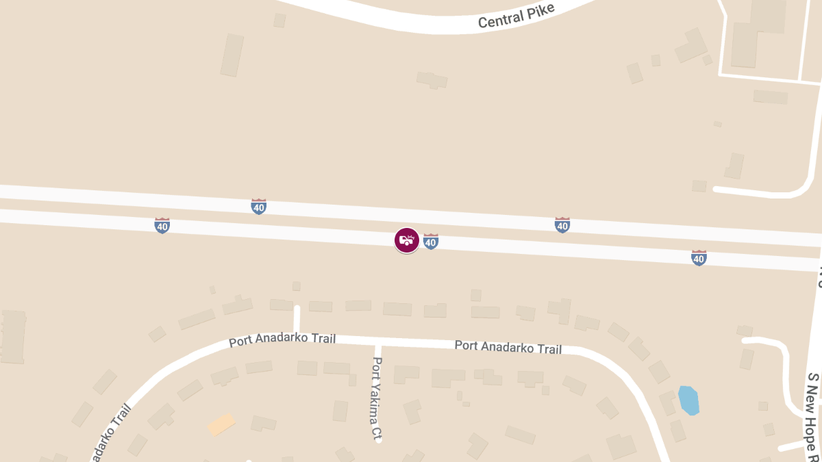 Crash with Injuries on I-40 E at MM 222