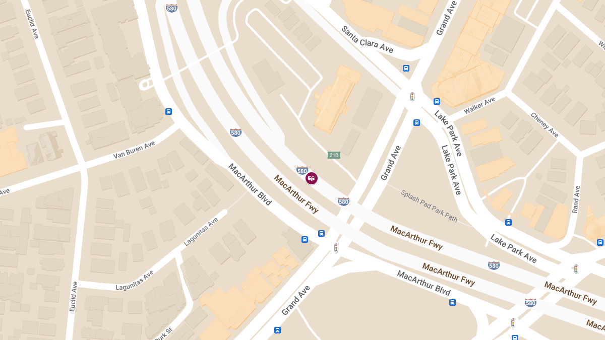 Crash with Injuries on I-580 East Near Grand Ave