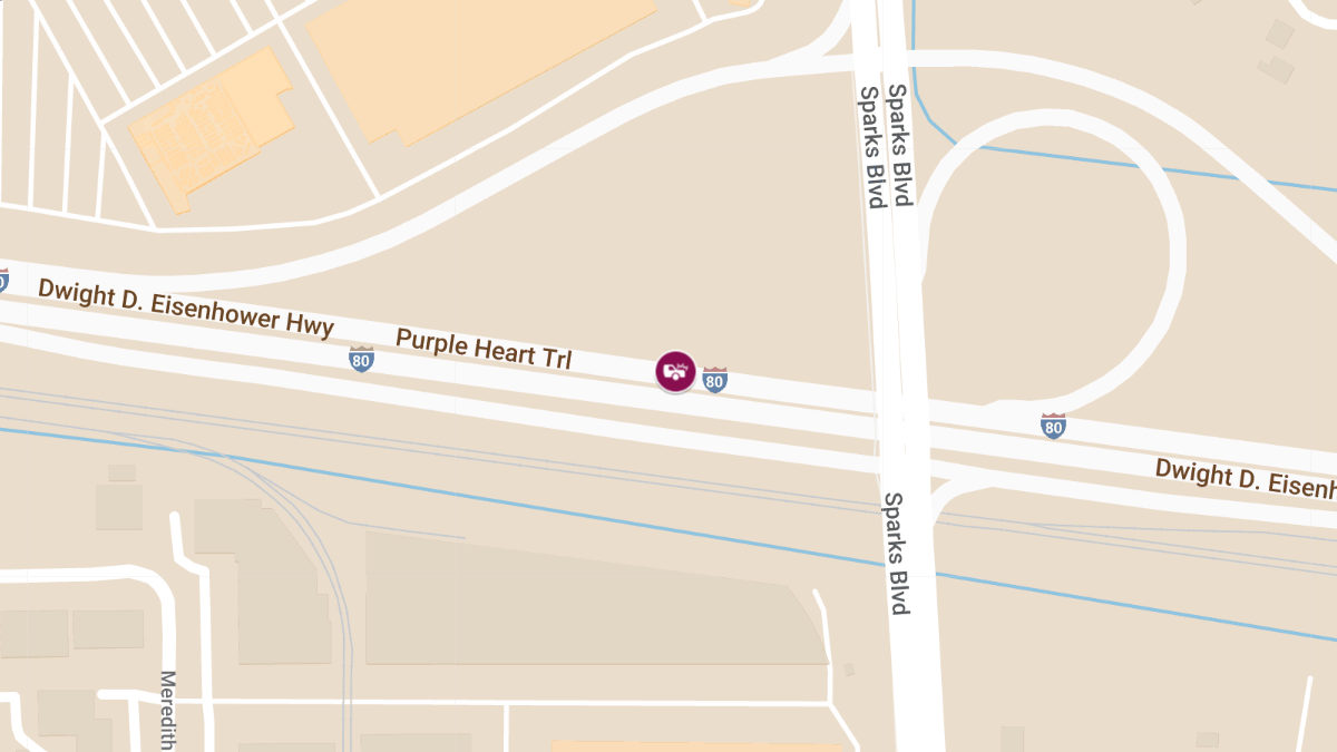 Crash with Injuries on IR80 E at Mustang