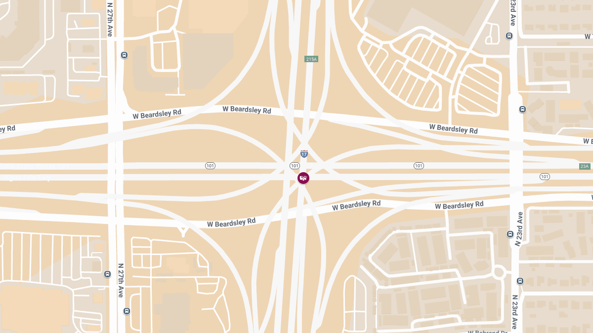 Crash with Injuries on Loop 101 SB at I-17 Transition Ramp
