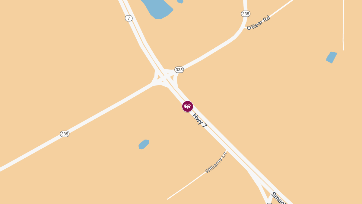 Crash with Injuries on NB State Highway 7 Near State Highway 335