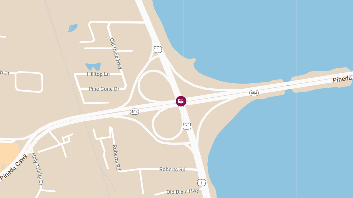 Crash with Injuries on Pineda Causeway at US-1 NB Entrance
