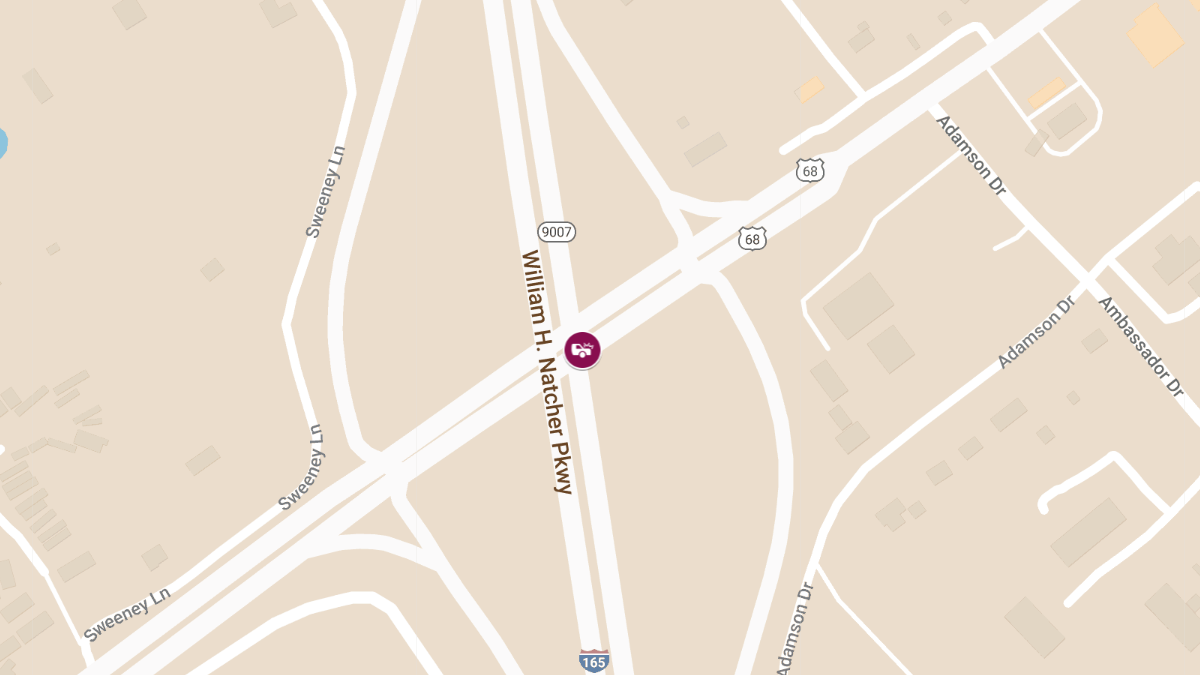 Crash with Injuries on Russellville Rd at I-165