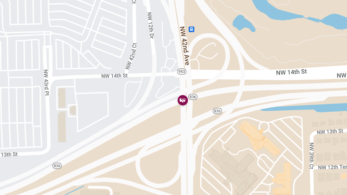 Crash with Injuries on SR-836 EB at NW 42nd Ave