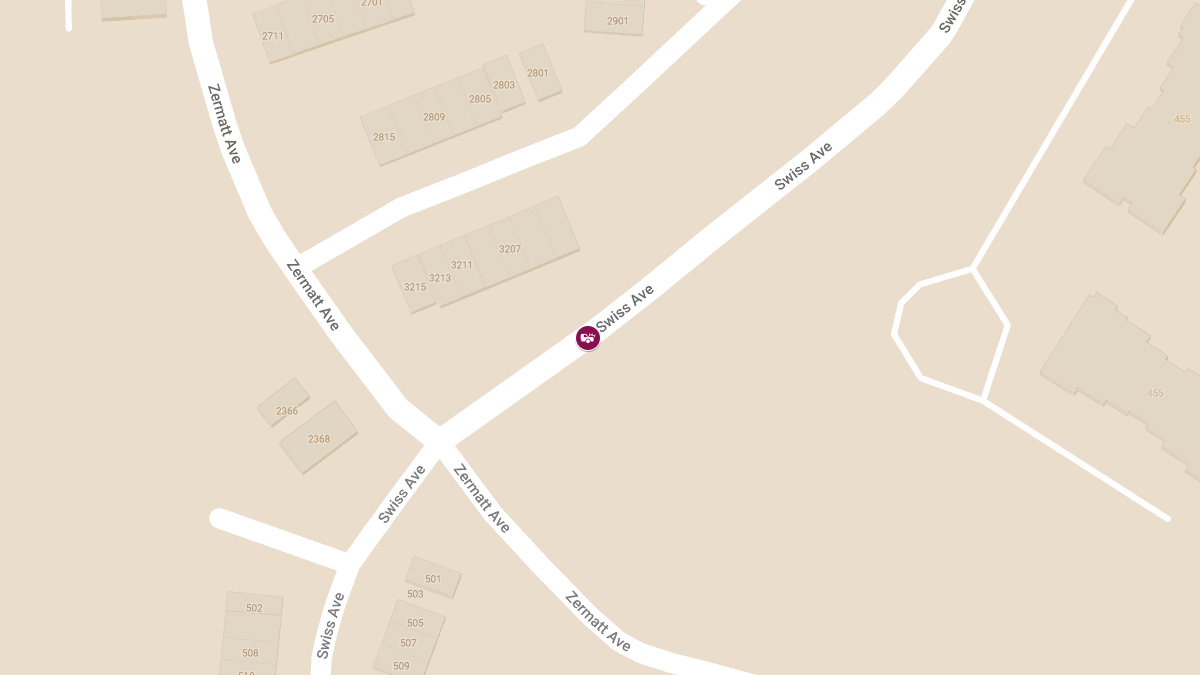 Crash with Injuries on Swiss Ave