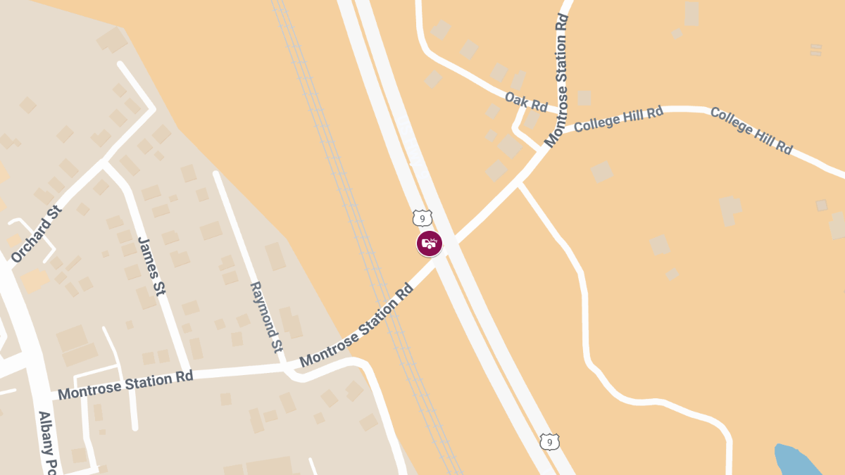 Crash with Injuries on US 9 Near Montrose Station Rd
