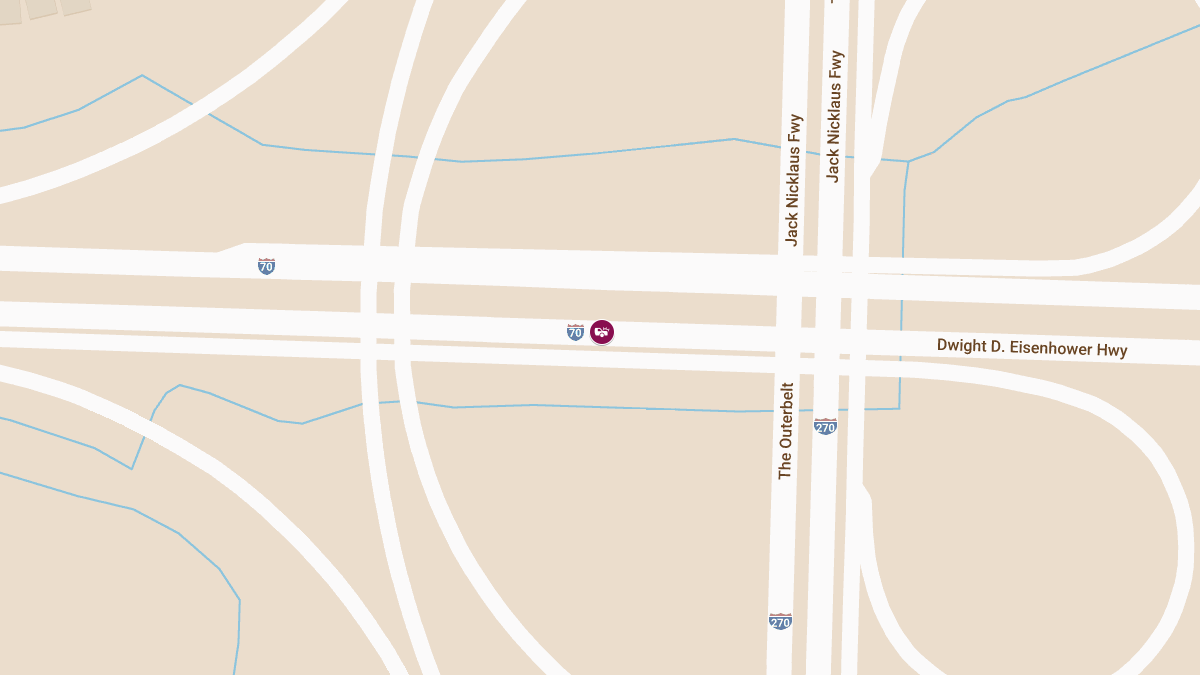 Crash with Injury on I-70 E Near I-270 Westside