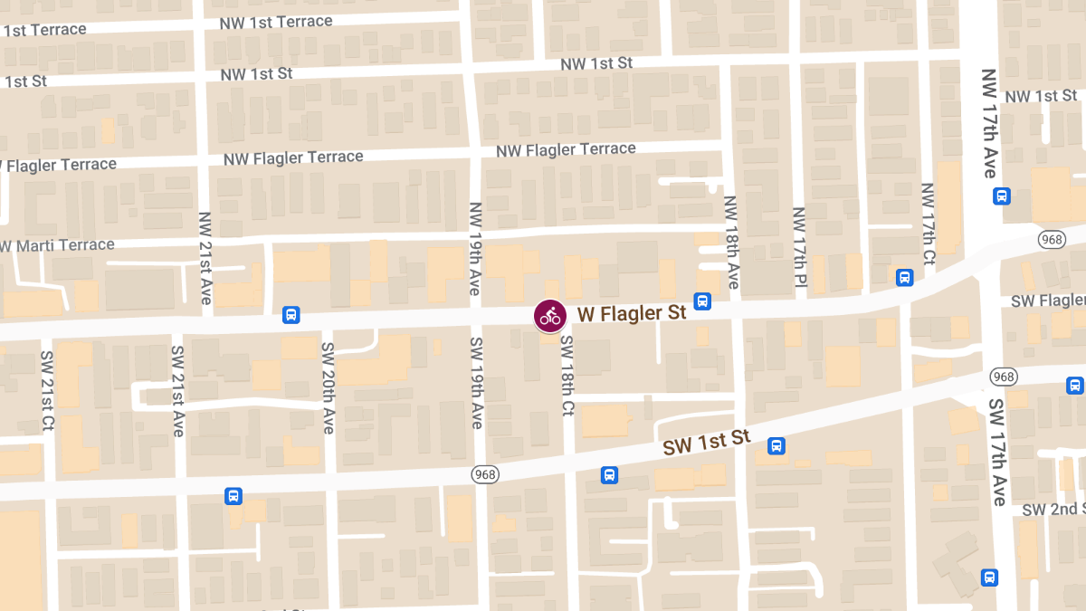 Cyclist Injured in Crash at 1900 W Flagler St