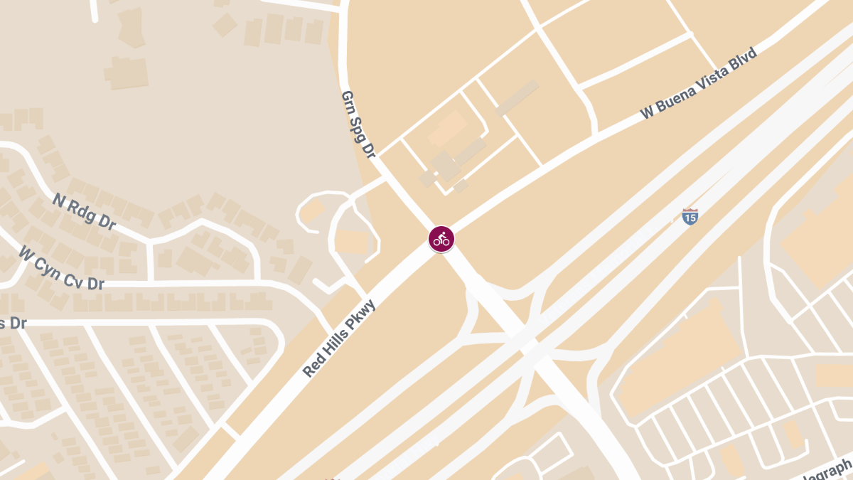 Cyclist Injured in Crash at Green Springs & Red Hills Pkwy