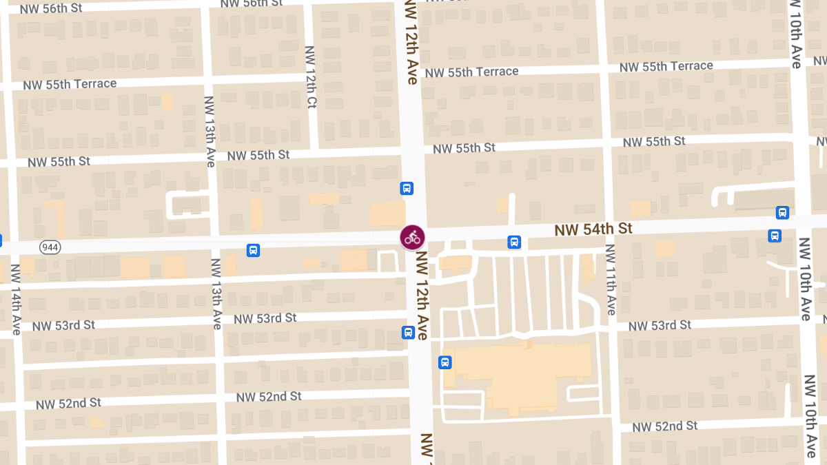 Cyclist Injured in Crash at NW 12th Ave & NW 54th St