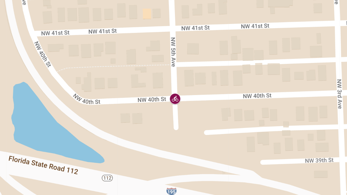 Cyclist Injured in Crash at NW 5th Ave & NW 40th St