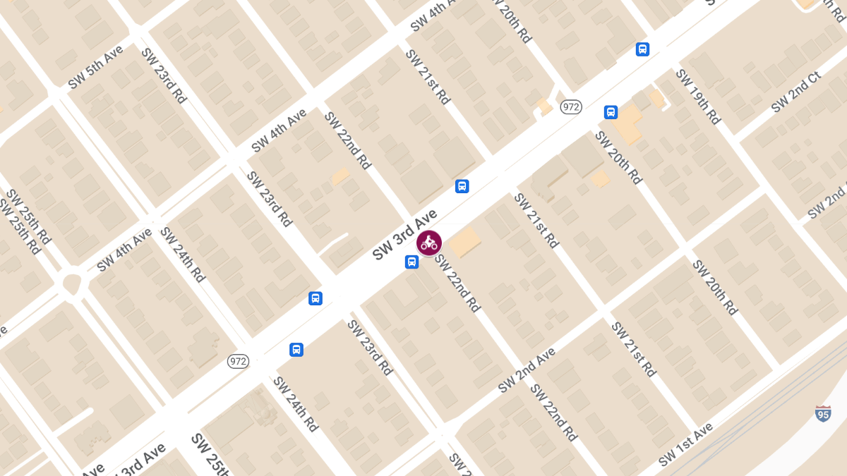 Cyclist Injured in Crash at SW 22nd Rd & SW 3rd Ave