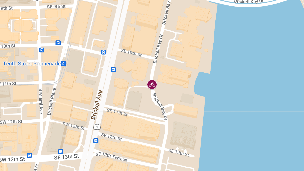 Cyclist Injured in Crash on Brickell Bay Dr