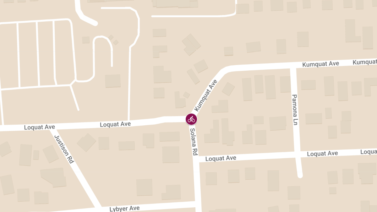 Cyclist Injured in Traffic Accident at Solana Rd & Loquat Ave