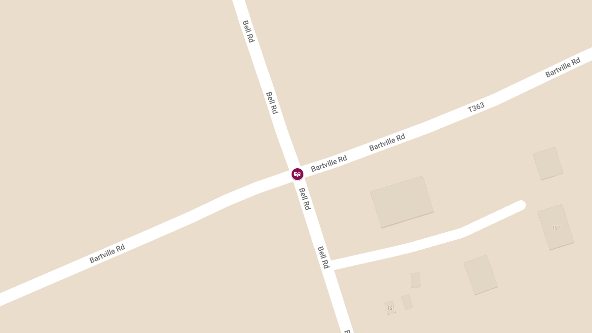 Entrapment Reported in Vehicle Accident at Bartville Rd & Bell Rd