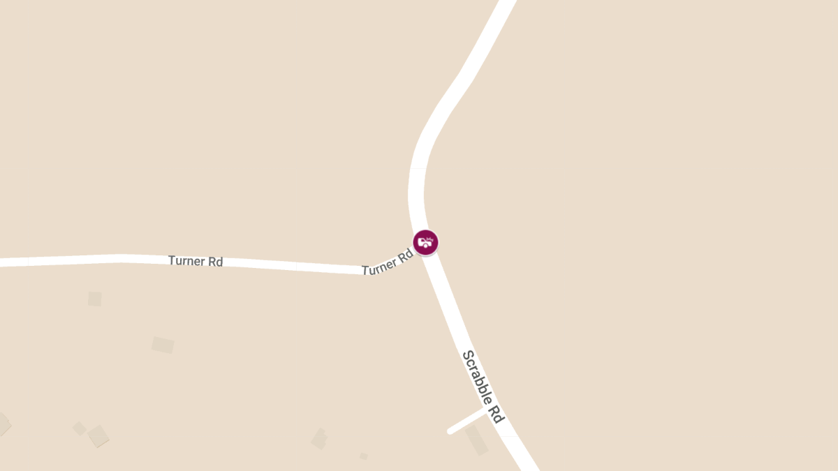 Entrapment Reported in Vehicle Crash on Turner Rd at Scrabble Rd