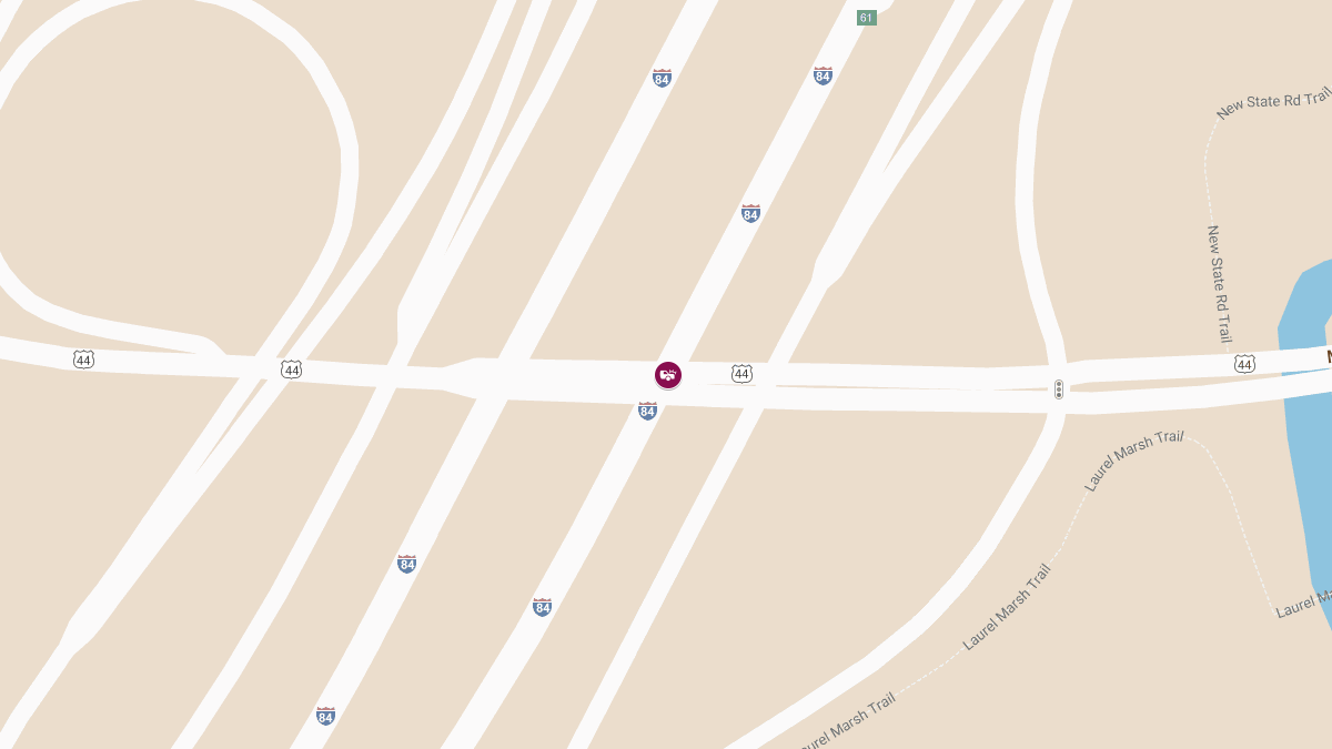 Entrapment in Crash on West Middle Tpke at I-84 Off-Ramp