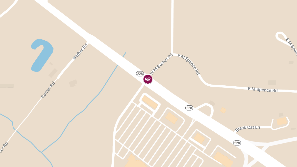 Fatal Crash on County Rd 228 at WM Barber Rd