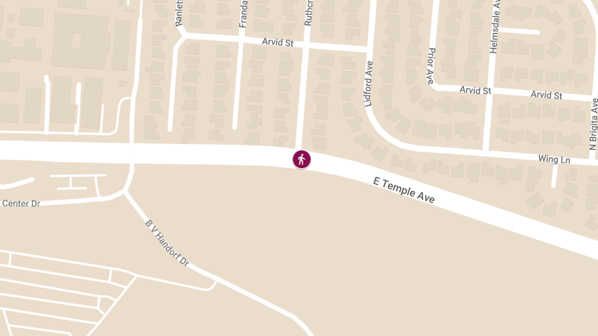 Fatal Pedestrian Crash at Temple Ave & Ruthcrest Ave