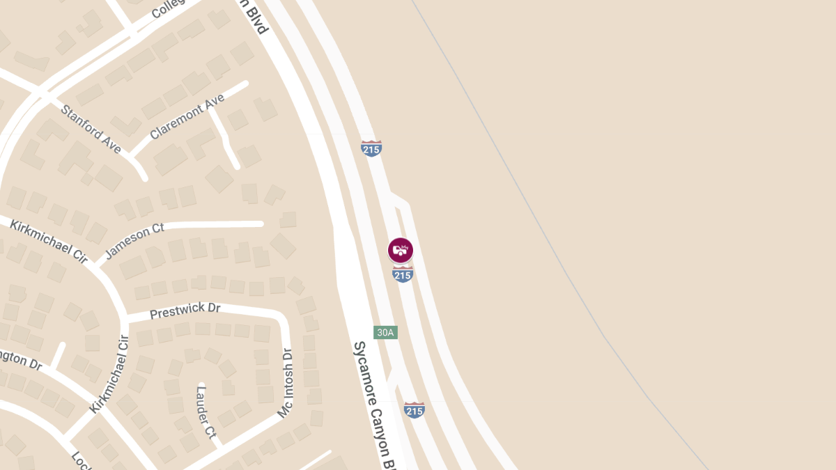 Fatal Pedestrian Crash on I-215 Near Van Buren Blvd