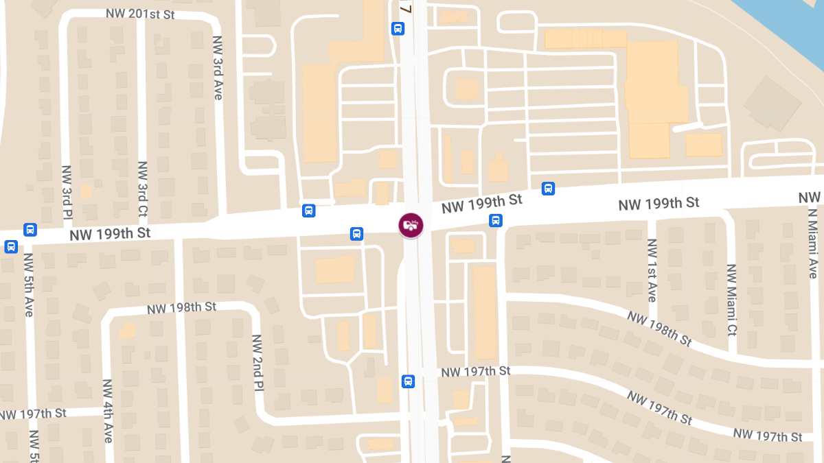 Four Injured in Crash at NW 199th St & NW 2nd Ave