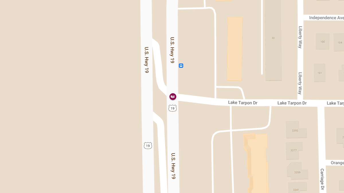 Four Injured in Head-On Crash on U.S. 19 at Lake Tarpon Dr