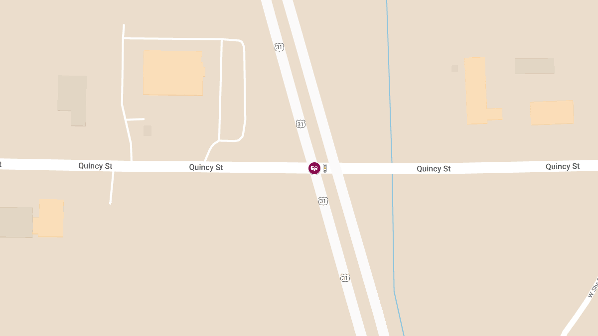 Four Injured in Two-Car Crash at U.S. 31 & Quincy St