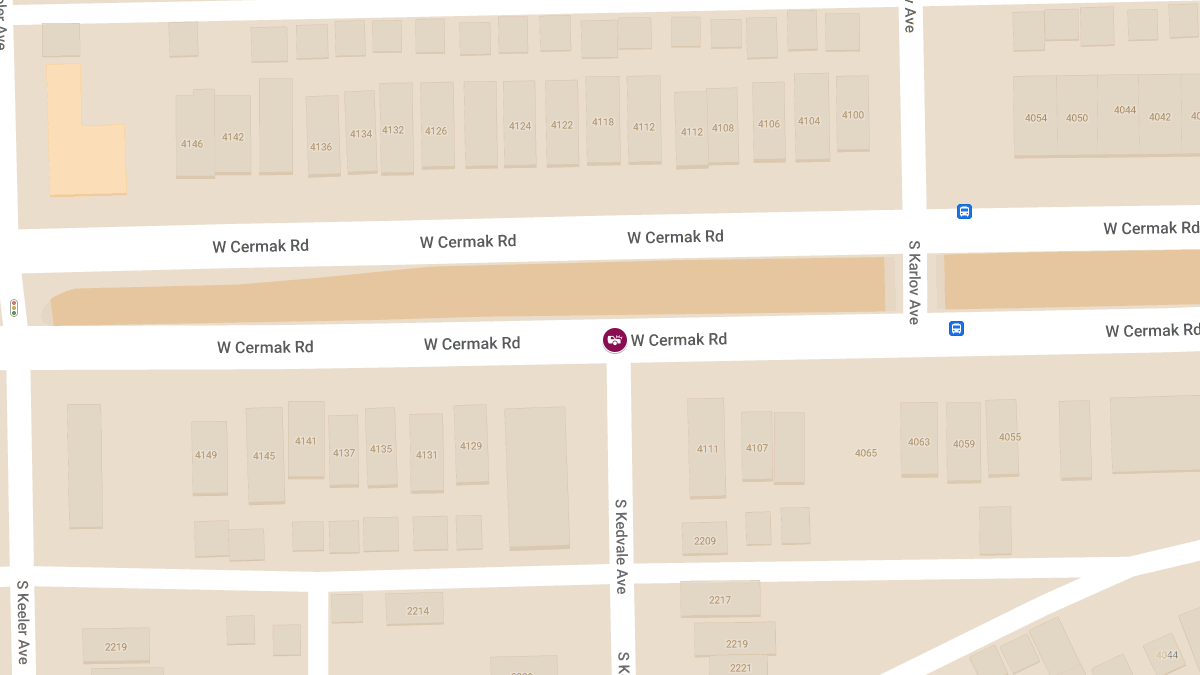 Four-Vehicle Crash With Injuries at W Cermak Rd & S Karlov Ave