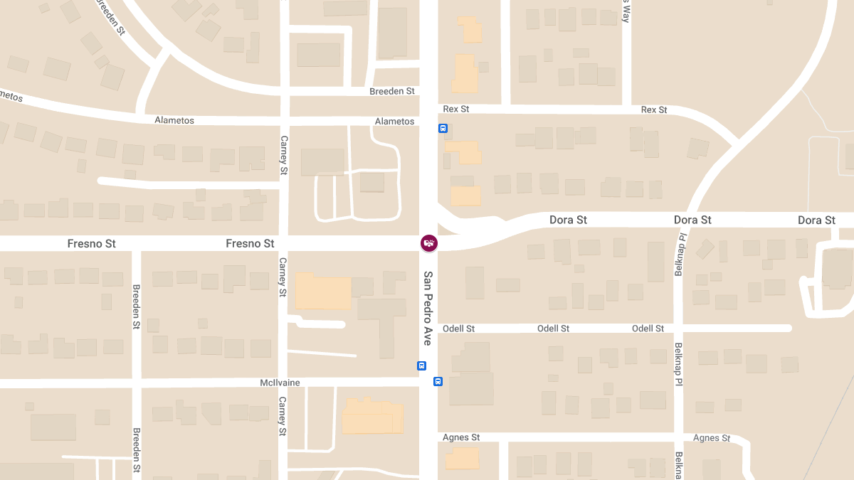 Head-On Crash at San Pedro & Fresno, Injures Three