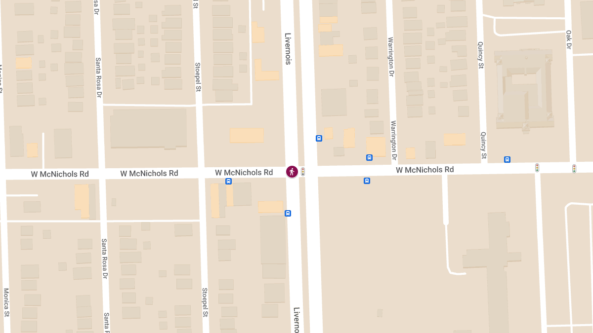 Hit-and-Run Collision with Injuries at W McNichols Rd & Livernois Ave