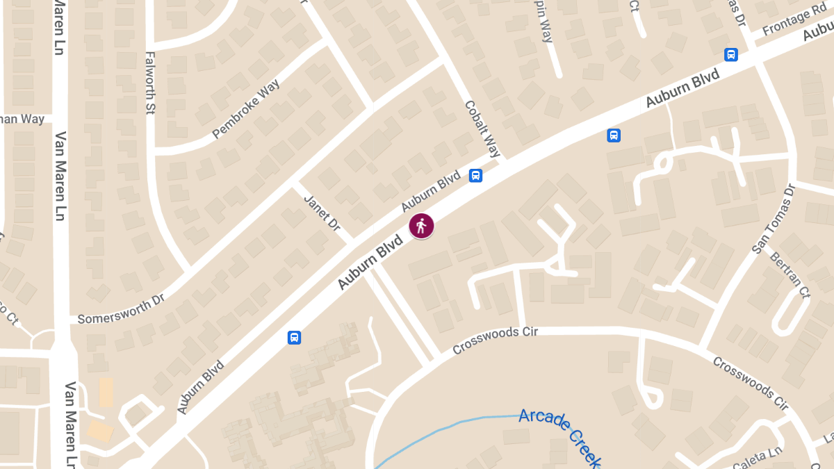 Hit-and-Run Crash with Injuries at Auburn Blvd & Crosswoods Pkwy
