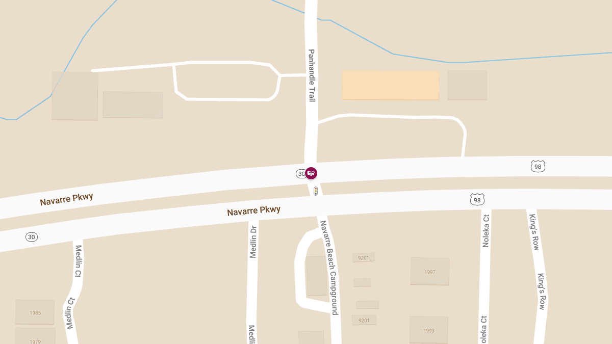 Hit-and-Run Crash with Injuries at Panhandle Trl & Navarre Pkwy