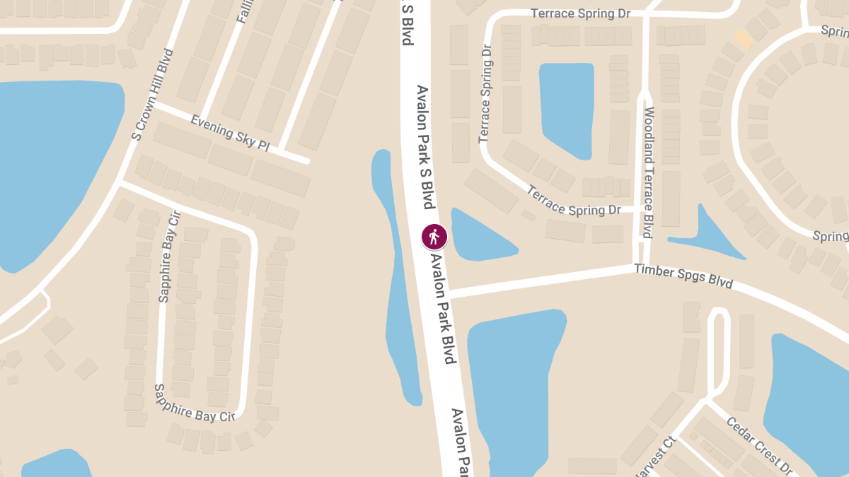 Hit-and-Run Crash with Injuries at S Avalon Park Blvd & Timber Springs Blvd
