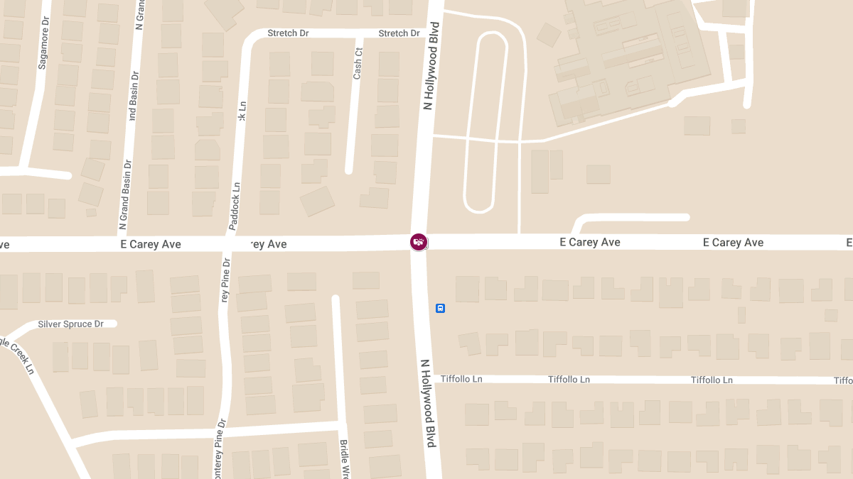 Injuries Reported Crash at E Carey Ave & N Hollywood Blvd