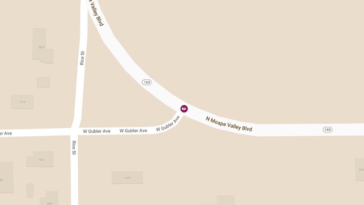 Injuries Reported in Accident at N Moapa Valley Blvd & Gubler Ave