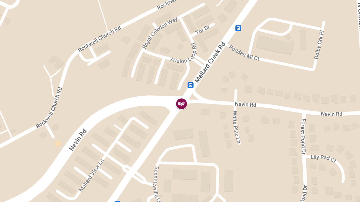 Injuries Reported in Accident at Nevin Rd & Mallard Creek Rd