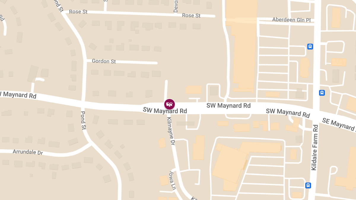 Injuries Reported in Accident at SW Maynard Rd & Kilmayne Dr