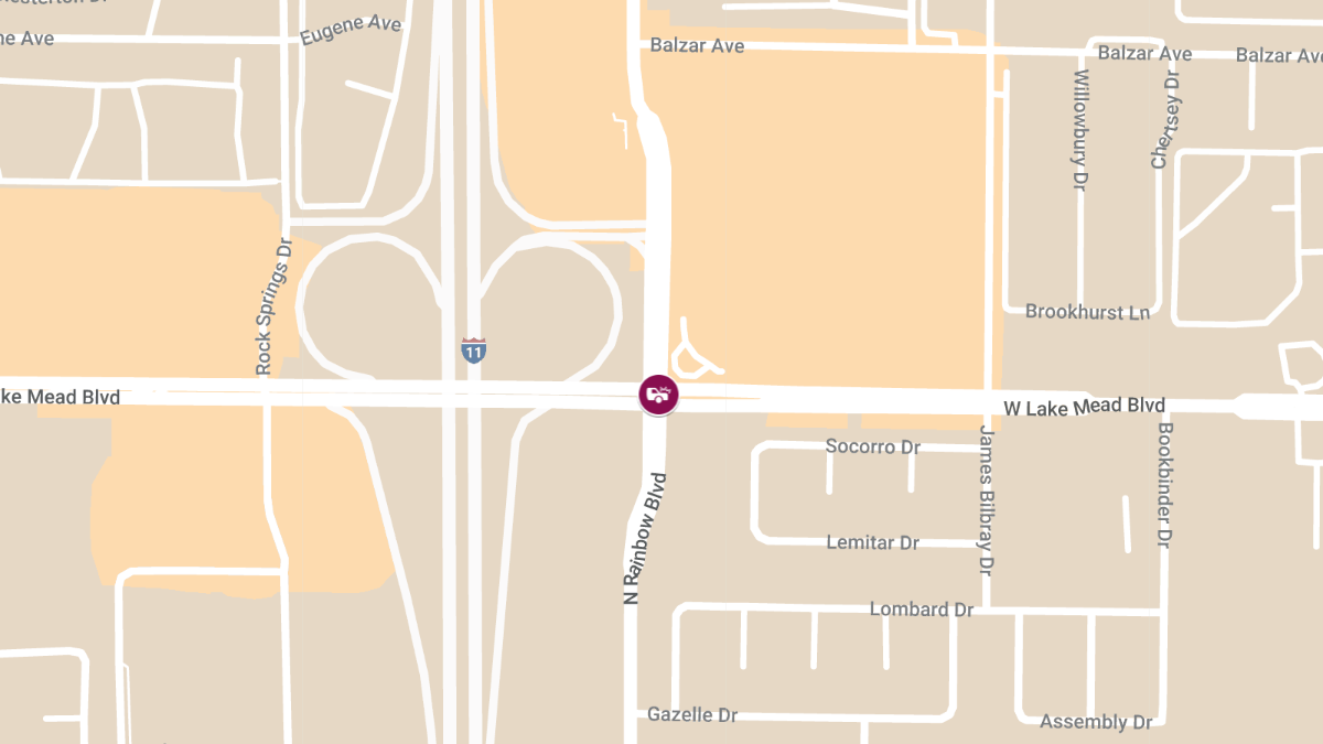 Injuries Reported in Accident at W Lake Mead Blvd & N Rainbow Blvd