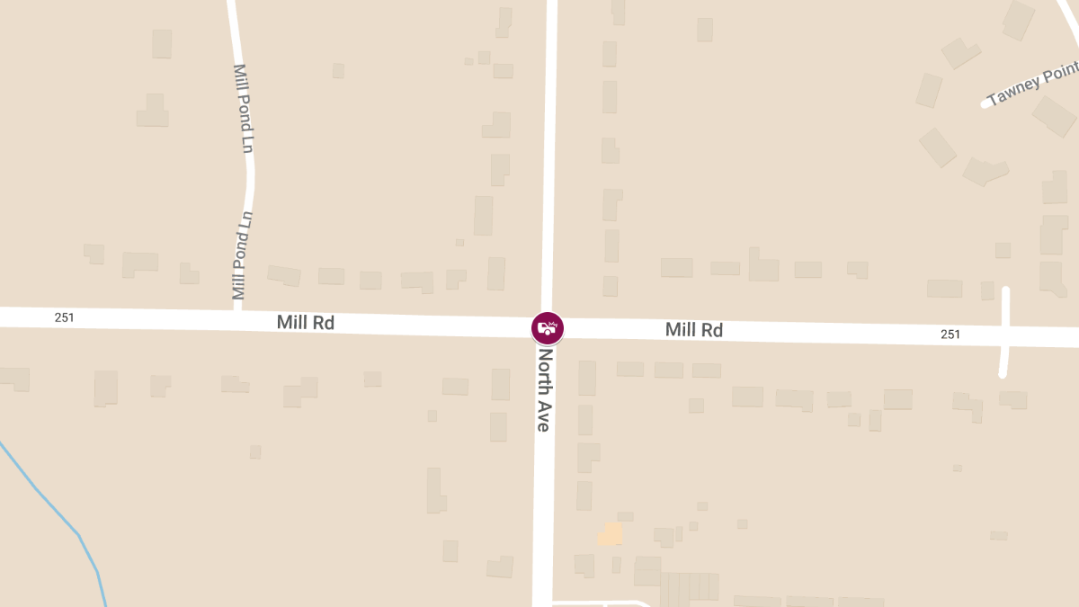 Injuries Reported in Accident on Mill Rd at North Ave