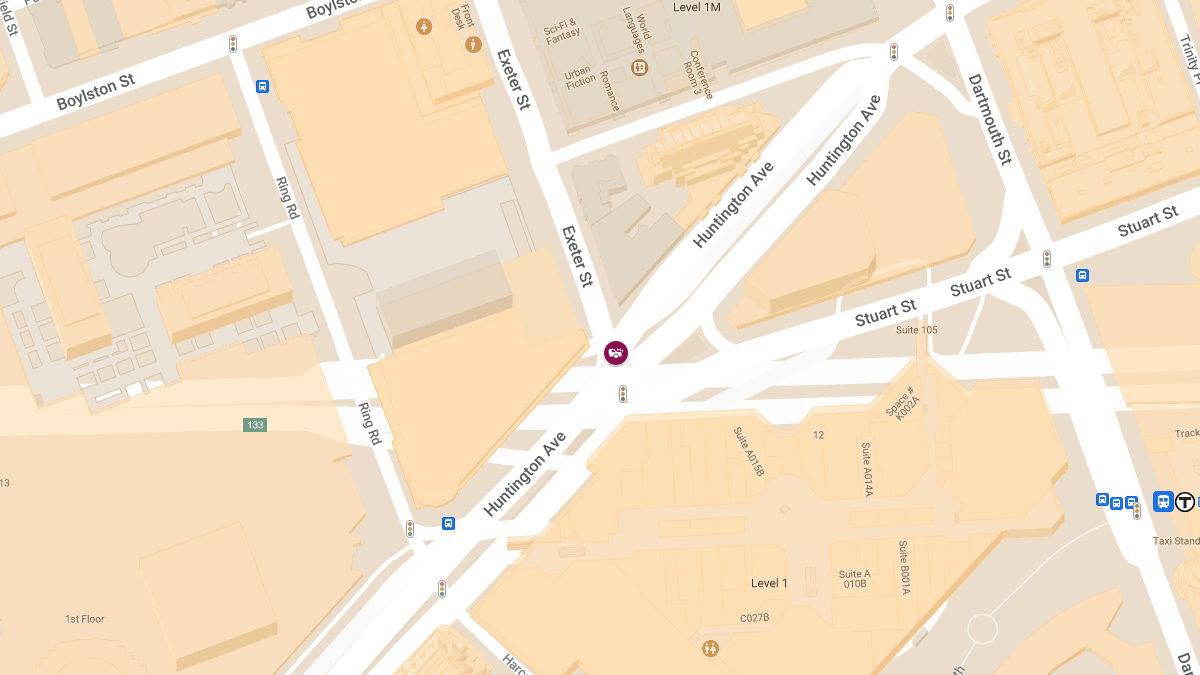 Injuries Reported in Car Accident at Huntington Ave and Exeter St